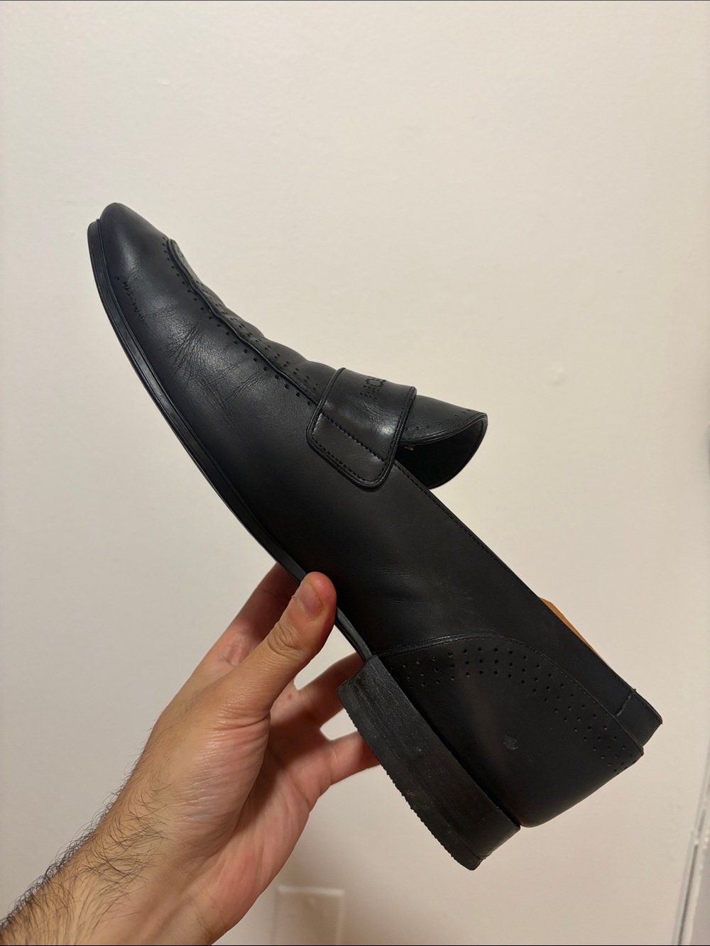Louis Vuitton Black Leather Men’s Slip-On Loafers - Picture 4 of 7